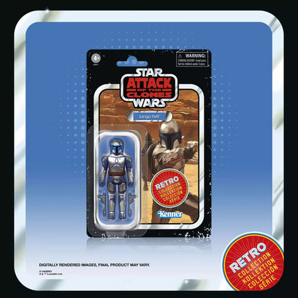 Star Wars The Retro Collection AOTC Jango Fett 3.75" Figure MINT UNPUNCHED1