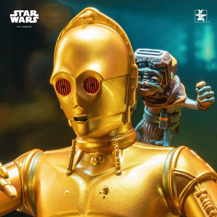 Star Wars Diamond Select C-3PO & Babu Frik 1/6 Scale Bust Statue5