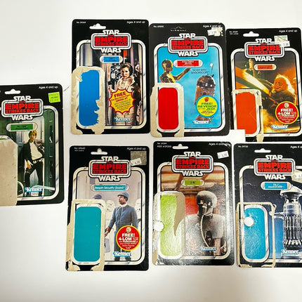 Star Wars Kenner Vintage ESB Lot of 7 Card Back Han Ugnaught FX-7 2-1B R2-D20