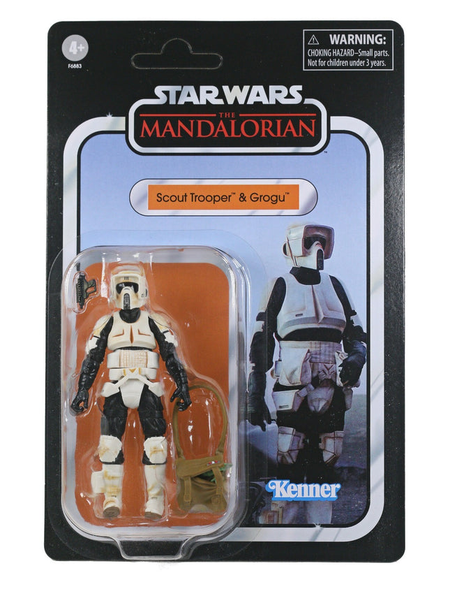Star Wars Vintage Collection VC289 Biker Scout & Grogu 3.75 Figure - MINT0