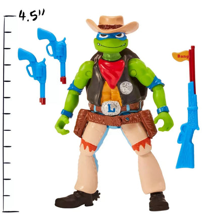 TMNT Teenage Mutant Ninja Turtles in Disguise Cowboy Leo Figure LOOSE NEW5