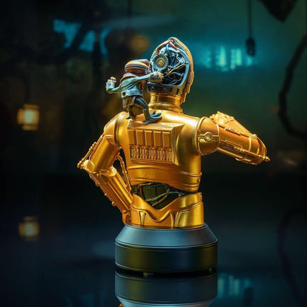 Star Wars Diamond Select C-3PO & Babu Frik 1/6 Scale Bust Statue7