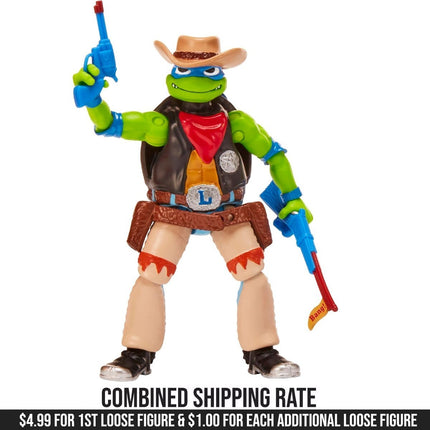 TMNT Teenage Mutant Ninja Turtles in Disguise Cowboy Leo Figure LOOSE NEW1